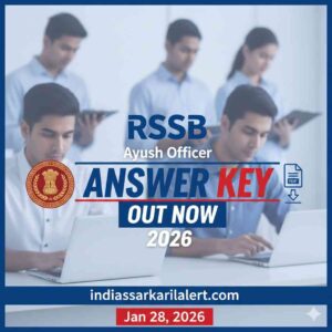 RSSB Ayush Officer Answer Key 2026 PDF Download - indiasarkarialert.com