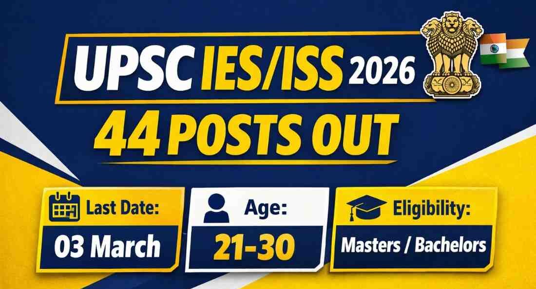 UPSC IES ISS Recruitment 2026 Notification