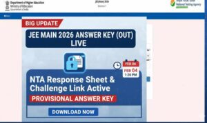 JEE Main 2026 Session 1 Answer Key and Response Sheet Out Live - Official NTA Update