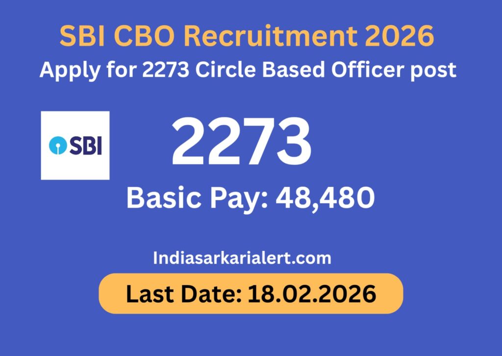SBI Circle Based Officer CBO Recruitment 2026 Notification Out